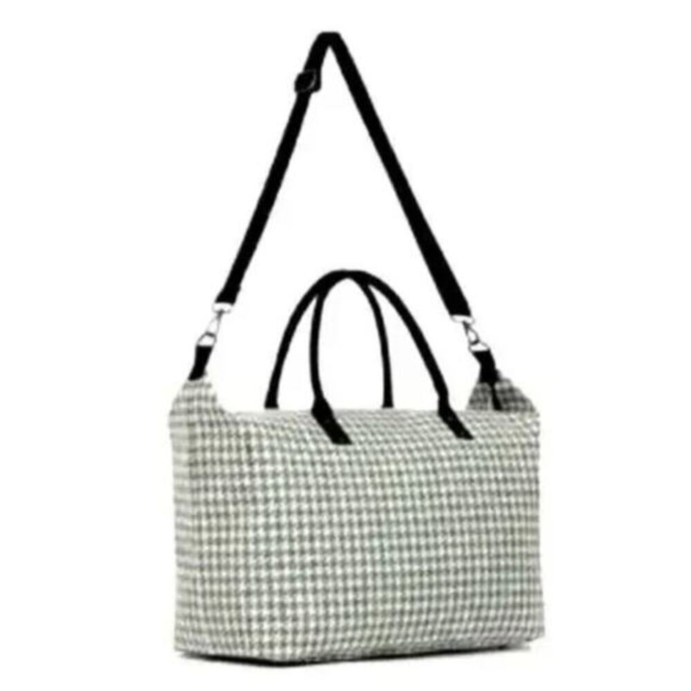 Lulu Dharma NWT Green Houndstooth Weekender Bag Large Tote Carryon‎ Travel